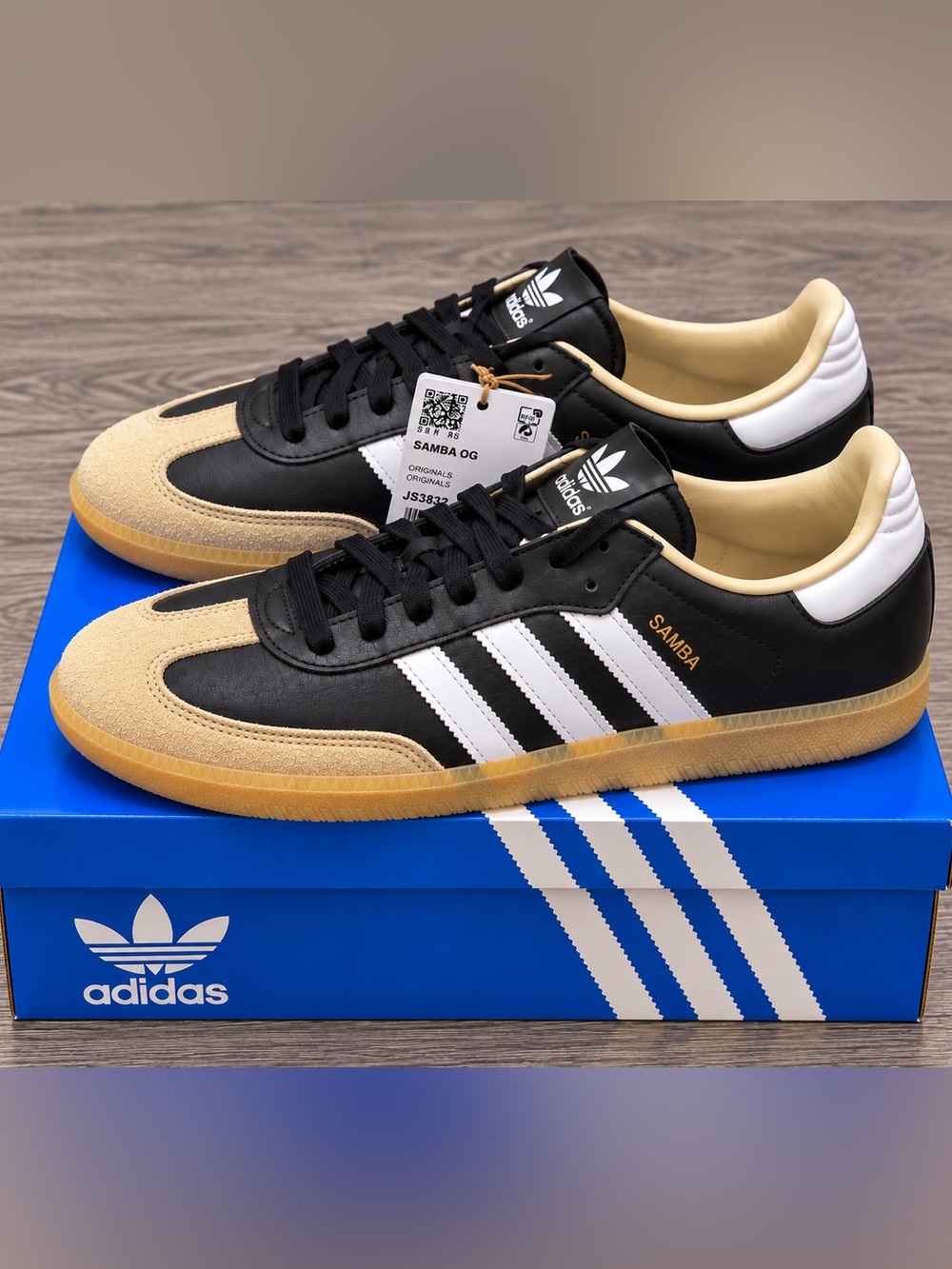 Adidas Samba OG Men’s 9.5 Black White Gum JS3832 New with Box